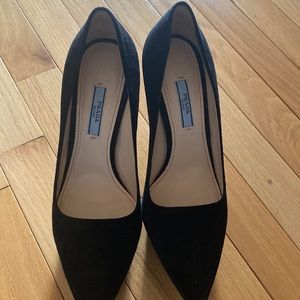 Prada front platform heels